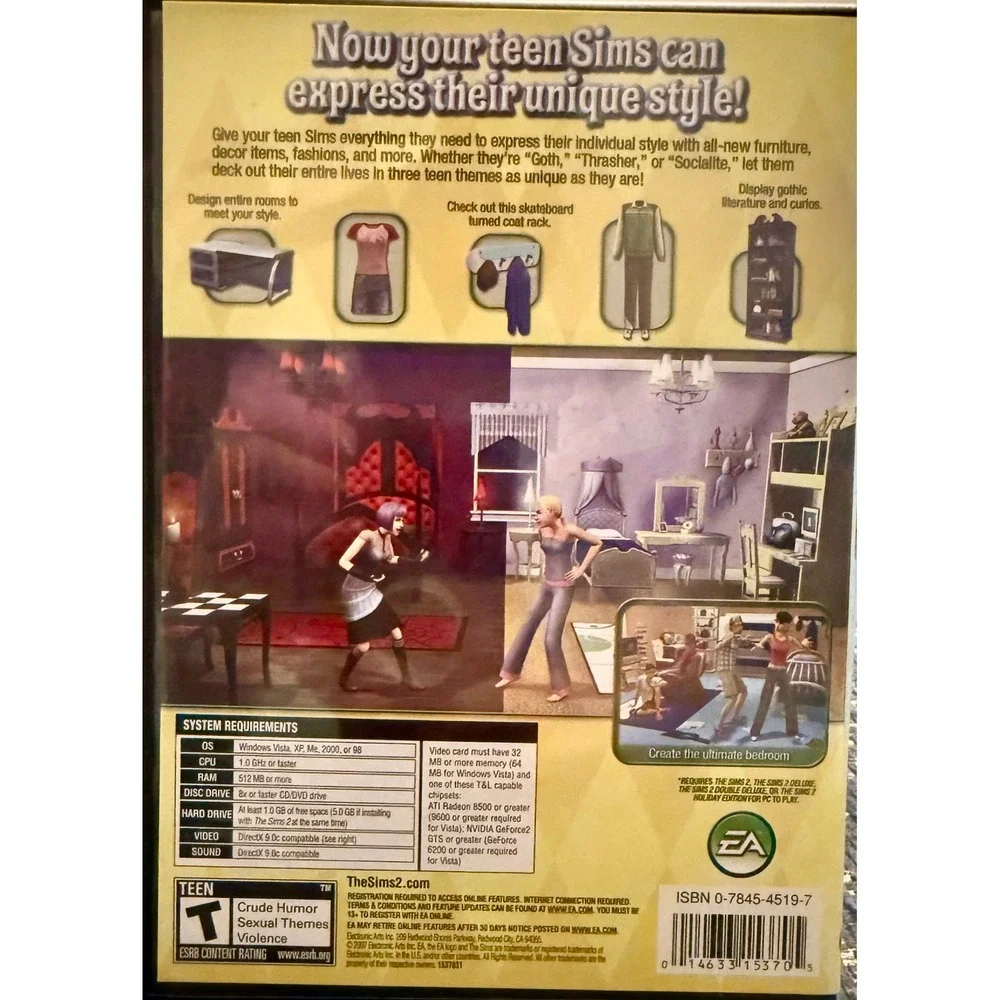The Sims 2 Teen Style Stuff PC Game CD-ROM Expansion Pack
